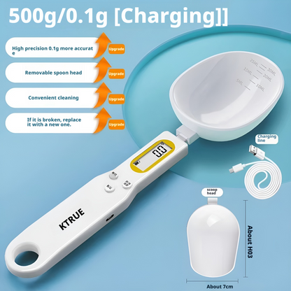 Electronic weighing spoon