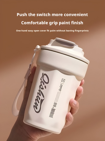 Portable stainless steel thermos