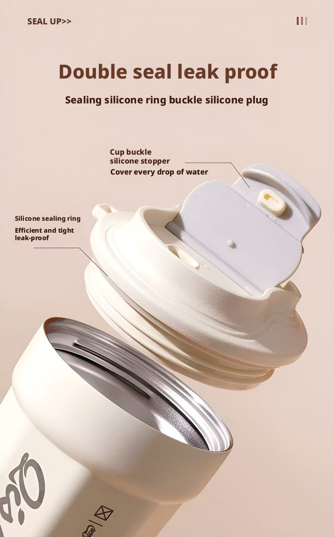 Portable stainless steel thermos