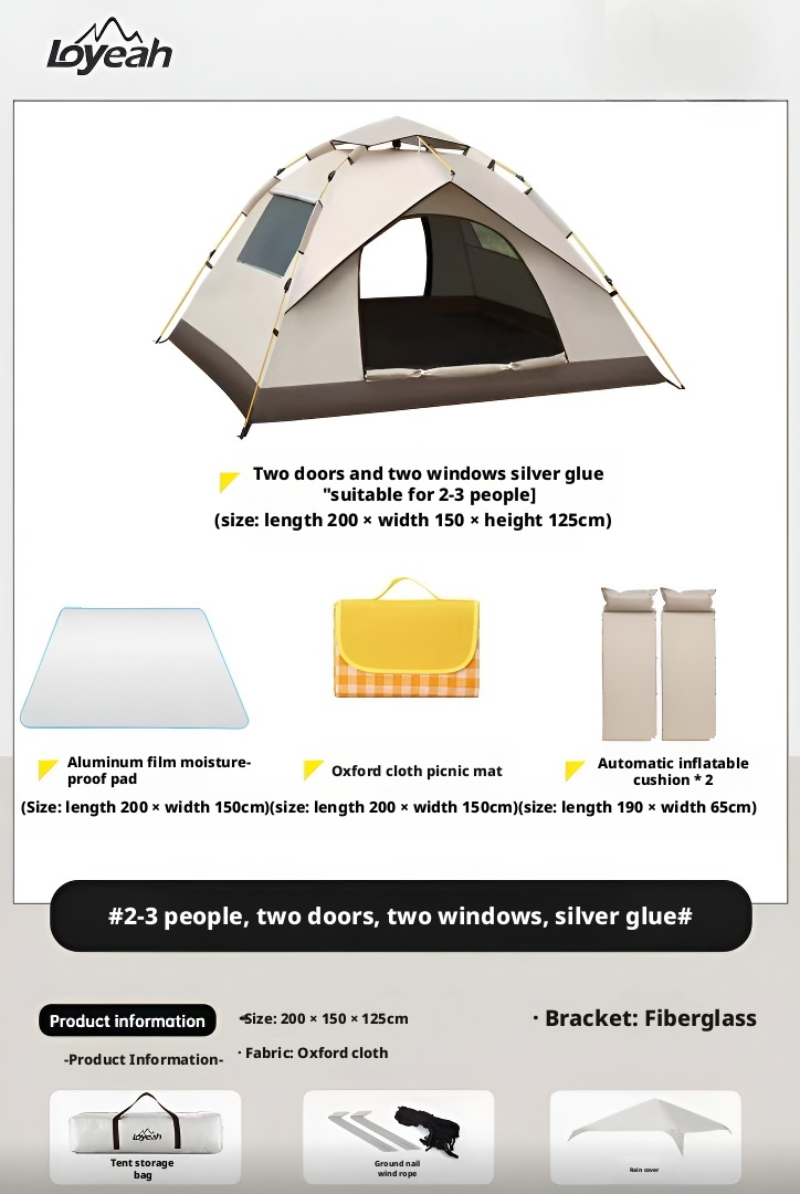 Outdoor camping portable tent