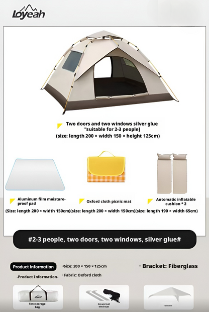 Outdoor camping portable tent