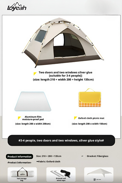 Outdoor camping portable tent