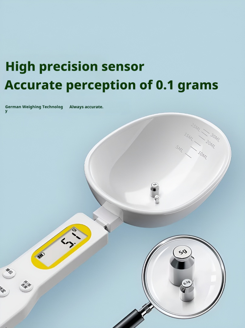 Electronic weighing spoon