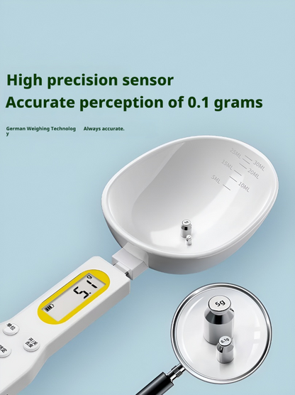 Electronic weighing spoon